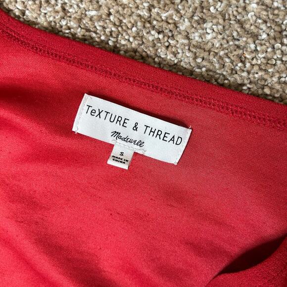 Madewell Texture & Thread Crepe Wrap Blouse Women’s Size SM brick burnt orange - Picture 8 of 8